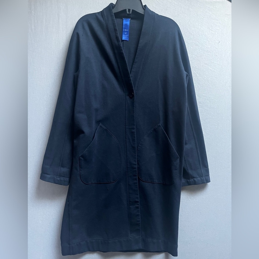 Kit and Ace cashmere tencel blend dark blue cardigan Jacket Sz M